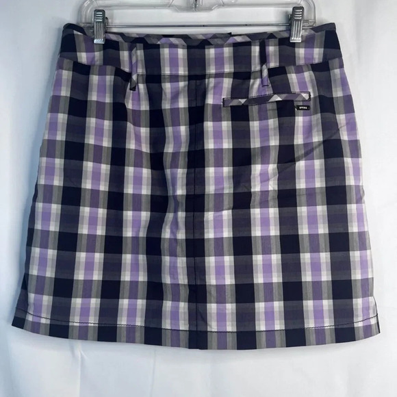 Annika Cutter & Buck Purple Plaid Golf Skort Size 8/MD - Picture 2 of 12